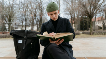 student outside